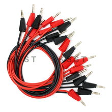 Conector Banana apilable de prueba, Cable de prueba de alto voltaje, 5, Negro, Rojo, 50cm, 1m, TL090, 4mm, 16AWG 2024 - compra barato
