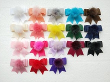 Girl Hair Accessories Bows Clips with Fur Craft Pompon Ball Pom Pom lovely Pompoms hair barrettes Bobbles Hairpins 1pair 2024 - buy cheap