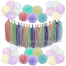 Balão de cores macaron sortidas, cores de bombons para decoração de casamento, chá de bebê, guirlanda de borla 2024 - compre barato