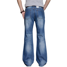 Hosen Herren-pantalones vaqueros Acampanados para hombre, Jeans holgados de pierna ancha, de diseñador clásico, con fondo de campana, 2019 2024 - compra barato