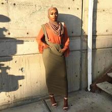 Модная женская юбочка с ремнем, платье-комбинезон, длинная юбка-карандаш с мусульманскими Низами, для Рамадана, для вечеринки, для похода в церковь, одежда для мусульманок, wq1531 2024 - купить недорого