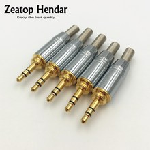 Tornillo macho de rosca para adaptador de Audio, conector plateado de 3,5mm, enchapado en oro, 5 uds. 2024 - compra barato