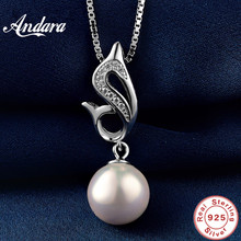 Женское Ожерелье с жемчугом и кулоном из серебра 925 пробы 2024 - купить недорого