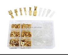 320pcs 2.8/4.8/6.3mm gold  Insulated Electrical Wire Crimp Terminal Spade Connector Assortment Set 2024 - buy cheap