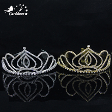 Carddoor New Designs Crystal Bridal Tiara Crown Gold Headbands For Women Prom Hair Ornaments Wedding Hair Jewelry 2024 - buy cheap