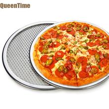 Антипригарная сковорода для пиццы QueenTime с отверстиями, круглый поднос для пиццы, многоразмерные алюминиевые камни для пиццы, для выпечки, кухонные инструменты для готовки 2024 - купить недорого