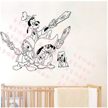 Cartoon Vinyl Wall Decal Mickey Mouse Family Mural Art Wall Sticker Kindergarten Wall Decor Wall Sticker for Kids Room  Nursery 2024 - buy cheap