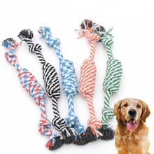 1PC Random Color New 27CM Dog Pet Puppy Chew Cotton Rope Ball Braided Knot Toy Durable Braided Bone Rope Funny Tool A2 2024 - buy cheap