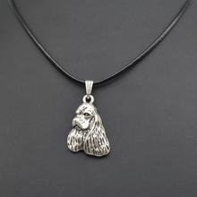 Wholesale Handmade Retro American Cocker Spaniel Pendant Necklace Female/Male Gift Jewelry Pendant --12pcs/Lot 2024 - buy cheap