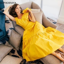 New Arrival Yellow evening dress Short V neck Taffeta Arabic Cheap evening gowns 2022 vestido formal mujer Formal dress 2024 - buy cheap