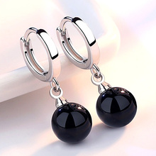 IREACESS Free Shipping New Earrings Long Chain Luxury AAA Black Stone Drop Earring Fashion Jewelry For Women 2024 - buy cheap