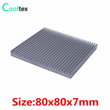 (Специальное предложение) радиатор теплоотвода 80x80x7 мм из алюминия для чипа, электронное рассеивание тепла охлаждение 2024 - купить недорого