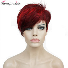 Strong Beauty Short Straight Synthetic Wigs Women or Men Hair Heat Resistant Wig 2024 - buy cheap