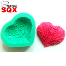 Heart Lace Silicone Cake Molds Soap Chocolate Mould Kitchen Baking Clay Mould Cookware Tool Fondant Decoration Mold SQ15154 2024 - buy cheap