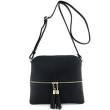 Leather Luxury Handbags Women Bags Designer Women Leather Tassel Crossbody Bag Pure Color Shoulder Bags Messenger Bag#25 2024 - buy cheap