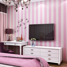 Синие розовые полосатые обои для детской комнаты для девочек и мальчиков, декор в спальню, обои для ТВ-фона, широкие полосы, обои в рулоне, QZ147 2024 - купить недорого