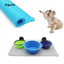 6 Color Waterproof Pet Mat for Dog Cat Silicone Pet Food Pad Pet Bowl Drinking Mat Dog Feeding Placemat easy Washing 2024 - buy cheap