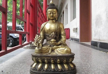 Estátua de buda usps para os eua s2828 21, budismo tibetano em bronze e cobre, estátua de buda tathagata amitabha 2024 - compre barato