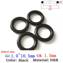 CS1.5mm ID1.0-10.5mm NBR Fluoro Rubber O-Ring Washer Seal Plastic gasket Silicone ring film oil and water seal gasket sealing 2024 - buy cheap