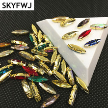 Link1: Wholesale More Colors Sew On Glass Crystals 4x15mm Navette Fancy Stone With Gold Claw Setting can mix colors For dress 2024 - buy cheap