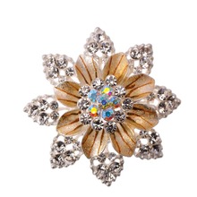 Flower Crystal Rhinestones Brooches Jewelry Wedding Accessories Christmas Birthday Party Brooch Pins Gifts for Women BRO96 2024 - buy cheap