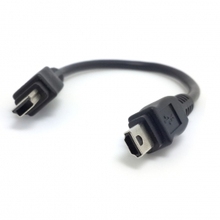 (500 peças/lote) 10cm usb 2.0 otg anfitrião cabo mini a 5pin macho para mini b 5pin masculino mini usb 2.0 tipo a para tipo b conector 2024 - compre barato