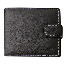 wallet hasp coin bifold leather Men Wallet Leather Clip Cowhide Wallet Men's Purse Short Walle wallet card case purse Holder 2024 - buy cheap