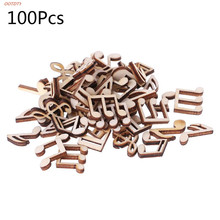 OOTDTY 100pcs Laser Cut Wood Music Note Embellishment Wooden Shape Craft Wedding Decor 2024 - buy cheap