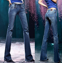 Elastic plus size slim butt-lifting boot cut denim female bell-bottom jeans female trousers  q0922 2024 - buy cheap