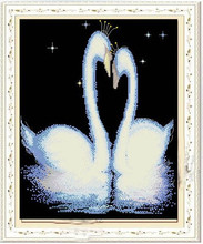 FREE delivery Top Quality lovely beautiful counted cross stitch kit swan love swans, swan and the lake 2024 - buy cheap