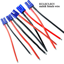 Amass EC3 EC2 EC5 Female Connector in 14AWG 12awg Soft Silicone Wire Cable for RC Lipo Battery Welding 2024 - buy cheap