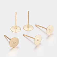 PandaHall 20pcs 3/4/5/6/8mm Golden Stud Earring for women Jewelry Findings Accessories DIY Components F60 2024 - buy cheap