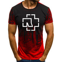 2019 новая футболка Rammstein Повседневная уличные футболки Harajuku мужская летняя футболка с коротким рукавом хипстерская футболка 2024 - купить недорого