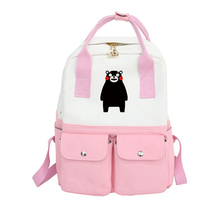 Cute Kumamon Backpack School Women Canvas Backpack For Teen Girls Casual Rucksack Anime Bear Shoulder Bags Female 2024 - buy cheap