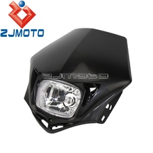 Universal Motocross Enduro 35W Headlight Fairing For Kawasaki Honda Yamaha Suzuki XT YZ EXC XC Dirt Pit Bike Headlight Mask 2024 - buy cheap