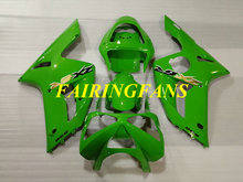 Injection mold Fairing Body kit for KAWASAKI Ninja ZX6R 636 03 04 ZX 6R 2003 2004 ABS Green Fairings bodywork+gifts KB02 2024 - buy cheap