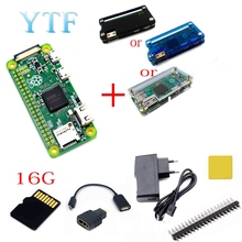 Raspberry Pi Zero PI0 1,3 или Raspberry Pi Zero W стартовый комплект + акриловый корпус + sd-карта 16G + адаптер питания + разъем GPIO + кабель 2024 - купить недорого