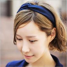 Faixa de cetim com nó, turbante elástico para mulheres e meninas, acessórios de cabeça, faixa de cabelo 2024 - compre barato