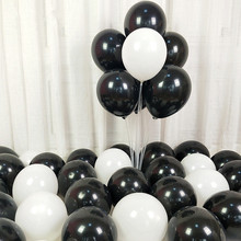 10pcs 12inch Black White Confetti Matte Latex Balloons Birthday Party Balloons Baby Shower Boy Bride Wedding Decorations Ballons 2024 - buy cheap