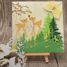 Tree Forest Deer Metal Cutting Dies For Scrapbooking Paper Card Album Decoration Embossing Template Craft Dies 2024 - buy cheap