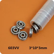 10pcs 3x10x3mm Miniature Deep v Groove Pulley Wheels Roller 603VV Ball Bearings 2024 - buy cheap