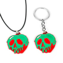 Хэллоуин ужас зеленый красный череп ожерелье брелок для мужчин и женщин забавная безделушка подарок 2024 - купить недорого