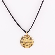 Leather Rope Chain Seven Patterns And Magick Rune Archangel Amulet SUCCESS Victory Seal of SOLOMON pendant 2024 - buy cheap