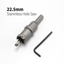 High Quality 22.5mm 0.89" Hard Alloy Metal Hole Saw Core Drill Bit  Drill Bit for Metal Working Universal Type 2024 - compre barato