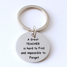 Teacher's Day Keychain A Great Teacher Is Hard to Find And Impossible To Forget Teacher Gift Stainless Steel Keychain 2024 - buy cheap