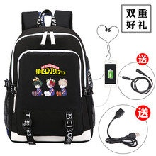 Alta qualidade meu herói academia bakugou katsuki impressão mochila carregamento usb portátil mochila lona sacos de escola mochila viagem 2024 - compre barato