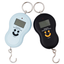 Mini balança eletrônica portátil para viagem, balança digital de bolso com gancho para pesar 50kg/10g, display lcd 2024 - compre barato