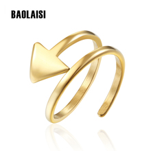 BAOLAISI Jewelry Ring New brand Trendy Triangle Rings For Women Gold-Color Female Punk Jewelry Geometric Rings 2024 - buy cheap