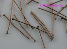 OMH wholesale 700pcs Jewelry accessories production tool 15mm Brooches Antique red Copper color metal Head pins DY66 2024 - buy cheap