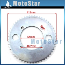 Задняя цепная Звездочка из стали 54 мм 55 зуб 25H для двигателя 47cc 49cc, китайский карманный мини-велосипед ATV Quad 4, скутер goped 2024 - купить недорого